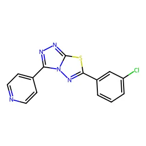 6-(3-Chlorophenyl)-3-(4-pyridinyl)[1,2,4]triazolo[3,4-b][1,3,4]thiadiazole structure