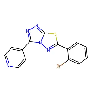 6-(2-Bromophenyl)-3-pyridin-4-yl-[1,2,4]triazolo[3,4-b][1,3,4]thiadiazole structure