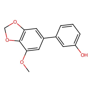 3'-Hydroxy-5-methoxy-3,4-methylenedioxybiphenyl structure