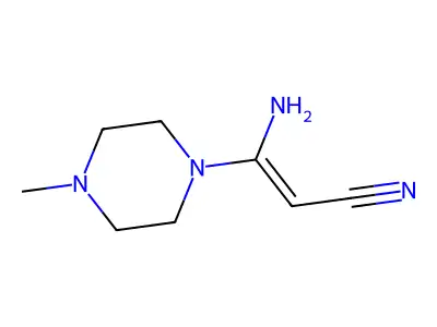 3-Amino-3-(4-methylpiperazin-1-yl)prop-2-enenitrile structure