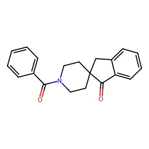 Spiro(1-indanon)-2,4'-(piperidine), N-benzoyl- structure