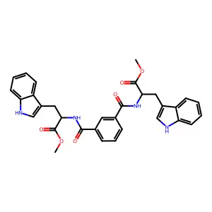 L-Tryptophan, N,N'-(1,3-phenylenedicarbonyl)bis-, dimethyl ester (9CI) structure