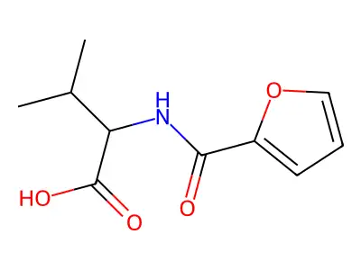 2-[(Furan-2-yl)formamido]-3-methylbutanoic acid structure