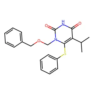 5-Isopropyl-1-((benzyloxy)methyl)-6-(phenylthio)uracil structure