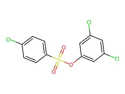 Benzenesulfonic acid, 4-chloro-, 3,5-dichlorophenyl ester structure