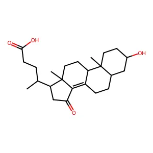 3-Hydroxy-15-keto-chol-8(14)-en-24-oic acid structure