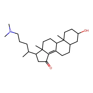 3-Hydroxy-24-dimethylaminochol-8(14)-en-15-one structure
