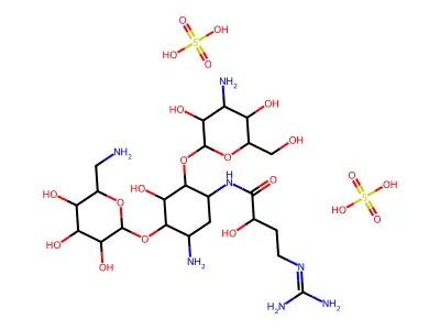 1-N-(4-Guanidino-2-hydroxybutyryl)kanamycin structure