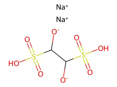 Disodium 1,2-disulfoethane-1,2-bis(olate) structure