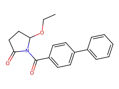 2-Pyrrolidinone, 1-((1,1'-biphenyl)-4-ylcarbonyl)-5-ethoxy-, (+-)- structure