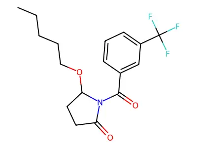 2-Pyrrolidinone, 5-(pentyloxy)-1-(3-(trifluoromethyl)benzoyl)-, (+-)- structure