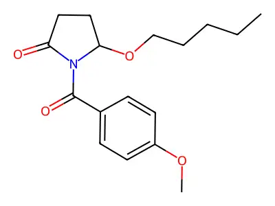 2-Pyrrolidinone, 1-(4-methoxybenzoyl)-5-(pentyloxy)-, (+-)- structure