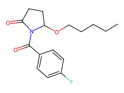 2-Pyrrolidinone, 1-(4-fluorobenzoyl)-5-(pentyloxy)-, (+-)- structure
