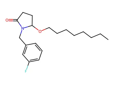2-Pyrrolidinone, 1-((3-fluorophenyl)methyl)-5-(octyloxy)-, (+-)- structure