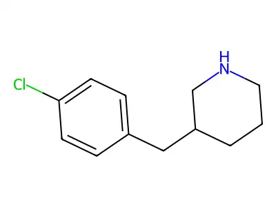 3-[(4-Chlorophenyl)methyl]piperidine structure