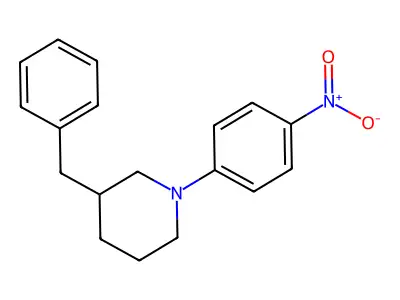 3-Benzyl-1-(4-nitrophenyl)piperidine structure
