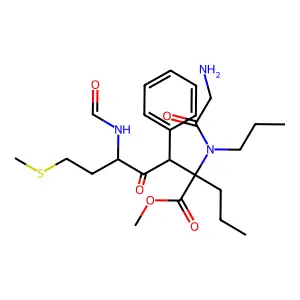 N-Formylmethionyl-dipropylglycyl-phenylalanine methyl ester structure