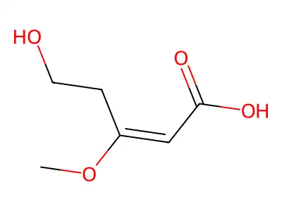 5-Hydroxy-3-methoxypent-2-enoic acid structure