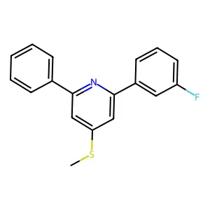 2-(3-Fluorophenyl)-4-methylthio-6-phenylpyridine structure