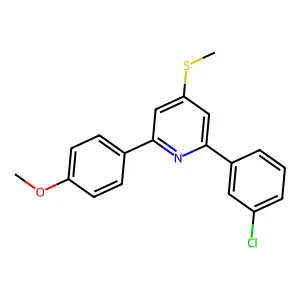 2-(3-Chlorophenyl)-6-(4-methoxyphenyl)-4-methylthiopyridine structure
