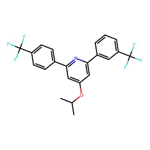 4-Propan-2-yloxy-2-(3-(trifluoromethyl)phenyl)-6-(4-(trifluoromethyl)phenyl)pyridine structure