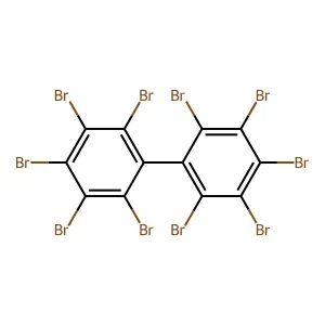 Decabromobiphenyl structure