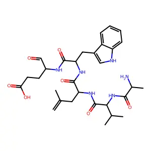 Cyclo(valyl-leucyl-tryptophyl-glutamyl-alanyl) structure