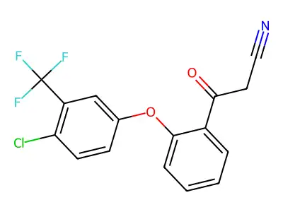 3-{2-[4-Chloro-3-(trifluoromethyl)phenoxy]phenyl}-3-oxopropanenitrile structure