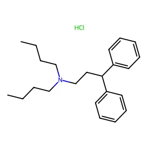 Dibutyl(3,3-diphenylpropyl)azanium chloride structure