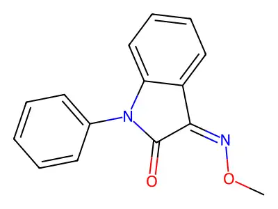 3-Methoxyimino-1-phenylindol-2-one structure
