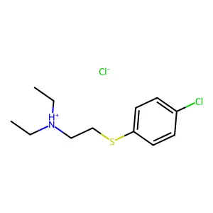 Ethanamine, 2-((4-chlorophenyl)thio)-N,N-diethyl-, hydrochloride (1:1) structure