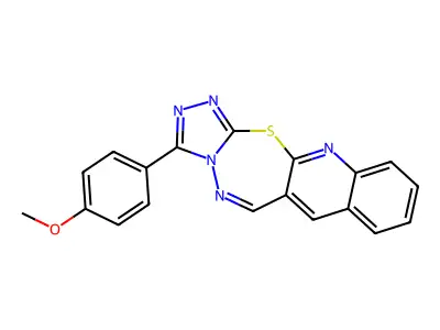 1,2,4-Triazolo(3',4':2,3)(1,3,4)thiadiazepino(7,6-b)quinoline, 3-(4-methoxyphenyl)- structure
