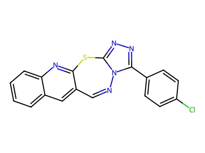1,2,4-Triazolo(3',4':2,3)(1,3,4)thiadiazepino(7,6-b)quinoline, 3-(4-chlorophenyl)- structure