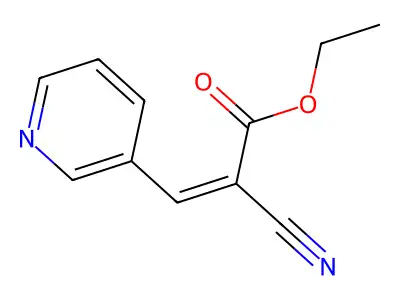 2-Propenoic acid, 2-cyano-3-(3-pyridinyl)-, ethyl ester structure