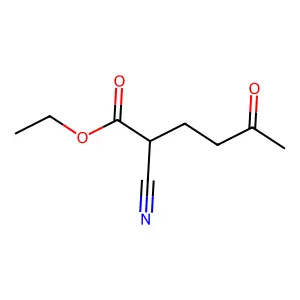 Hexanoic acid, 2-cyano-5-oxo-, ethyl ester structure