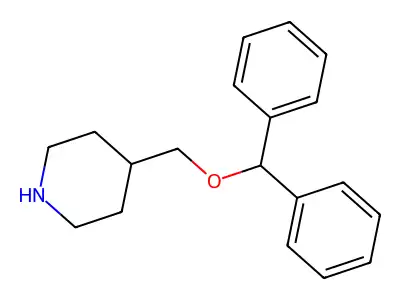 4-((Diphenylmethoxy)methyl)piperidine structure