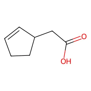2-Cyclopentene-1-acetic acid structure