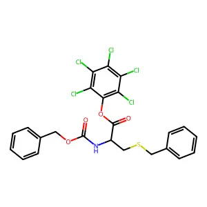 Perchlorophenyl S-benzyl-N-(benzyloxycarbonyl)-L-cysteinate structure