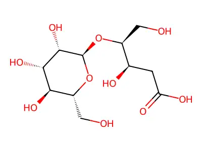 2-Deoxy-4-O-mannopyranosyl-erythro-pentonic acid structure