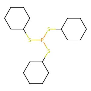 Tricyclohexyl trithiophosphite structure
