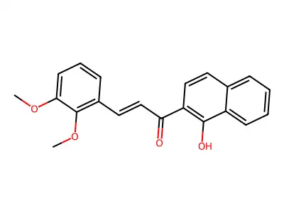 (E)-3-(2,3-dimethoxyphenyl)-1-(1-hydroxynaphthalen-2-yl)prop-2-en-1-one structure