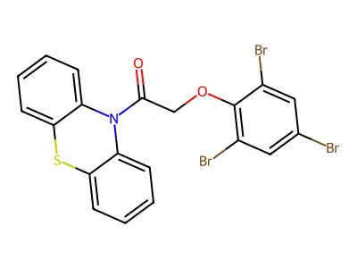 10H-Phenothiazine, 10-((2,4,6-tribromophenoxy)acetyl)- structure