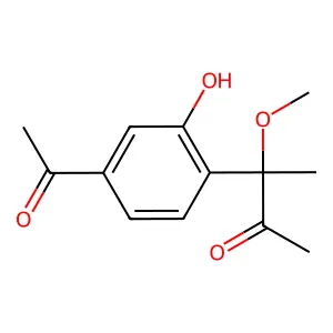 3-(4-Acetyl-2-hydroxyphenyl)-3-methoxybutan-2-one structure