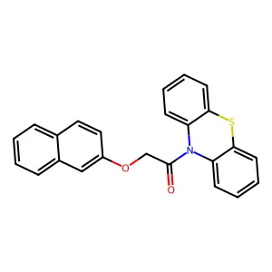 10H-Phenothiazine, 10-((2-naphthalenyloxy)acetyl)- structure