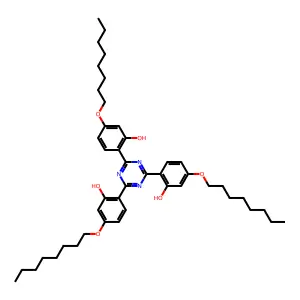 Phenol, 2,2',2''-(1,3,5-triazine-2,4,6-triyl)tris[5-(octyloxy)- structure