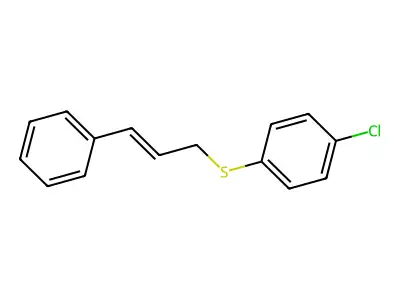 1-Chloro-4-(3-phenylprop-2-enylsulfanyl)benzene structure