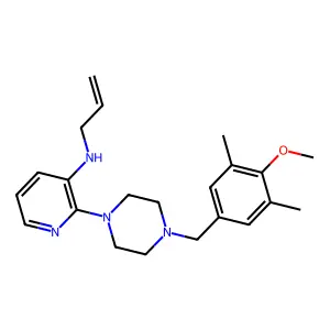 1-[4-Methoxy-3,5-dimethylbenzyl]-4-[3-(2-propenylamino)-2-pyridinyl]piperazine structure