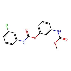 [3-(methoxycarbonylamino)phenyl] N-(3-chlorophenyl)carbamate structure