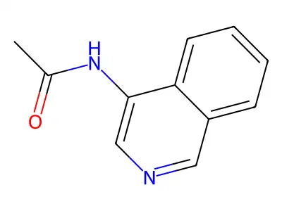 N-(4-isoquinolinyl)acetamide structure