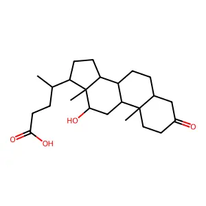 12beta-Hydroxy-3-oxo-5beta-cholan-24-oic Acid structure